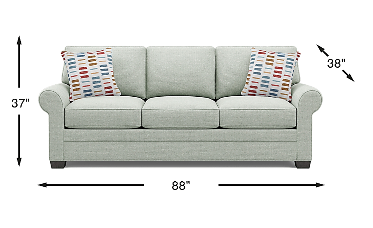 Cindy Crawford Bellingham Green Textured Sleeper Sofa