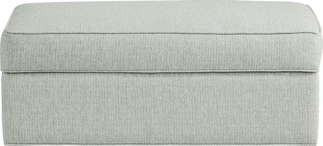 Bellingham Willow Green Textured Storage Ottoman - Thumbnail - Image 2