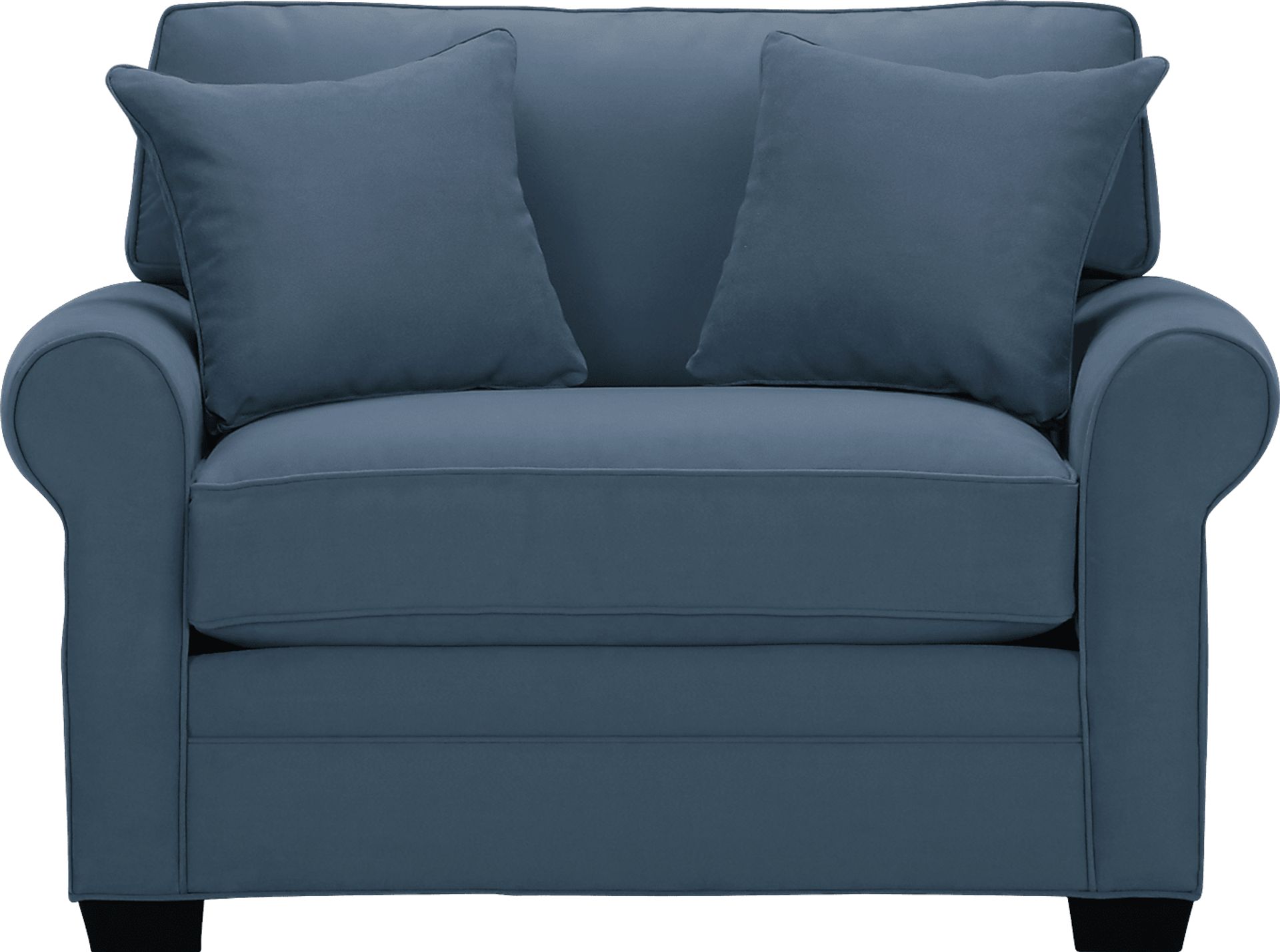 Cindy Crawford Home Bellingham Indigo Microfiber 2 Pc Living Room - Image 3
