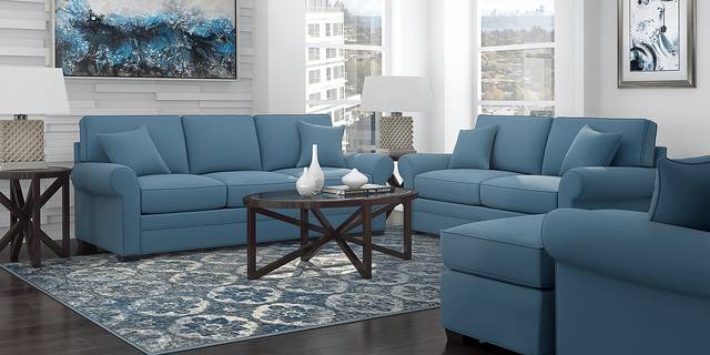 Cindy Crawford Home Bellingham Indigo Sofa - Thumbnail - Image 2