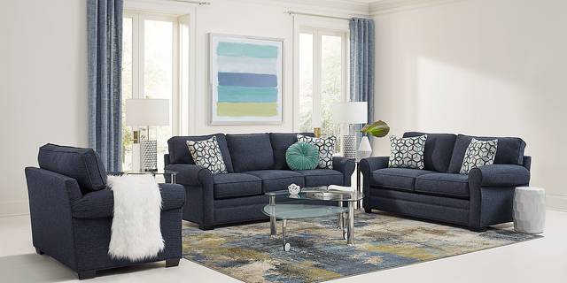 Cindy Crawford Home Bellingham Midnight Textured 5 Pc Living Room - Thumbnail - Image 2