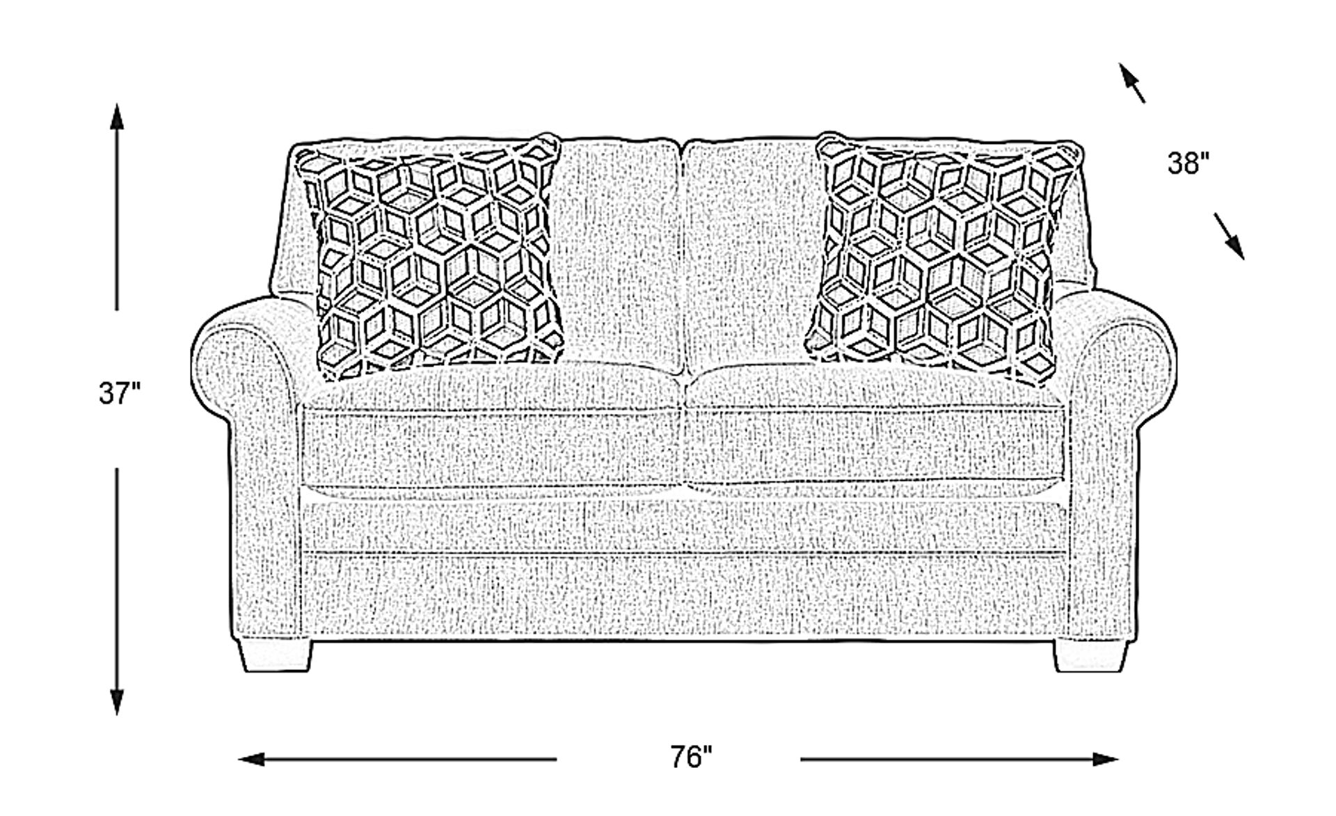 Dimension Image. Please refer to the Dimension Tab on this page for dimension details.