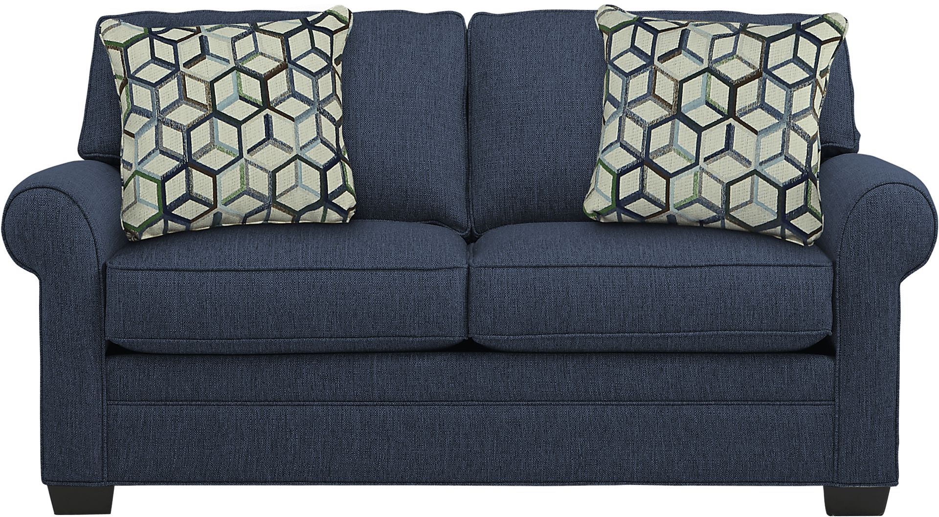 Bellingham Midnight Textured 7 Pc Living Room with Gel Foam Sleeper Sofa - Image 9