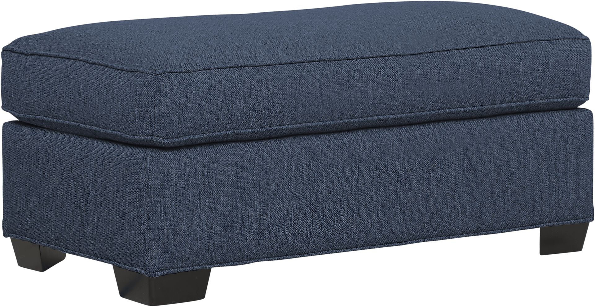 Cindy Crawford Home Bellingham Midnight Textured Ottoman - Image 1