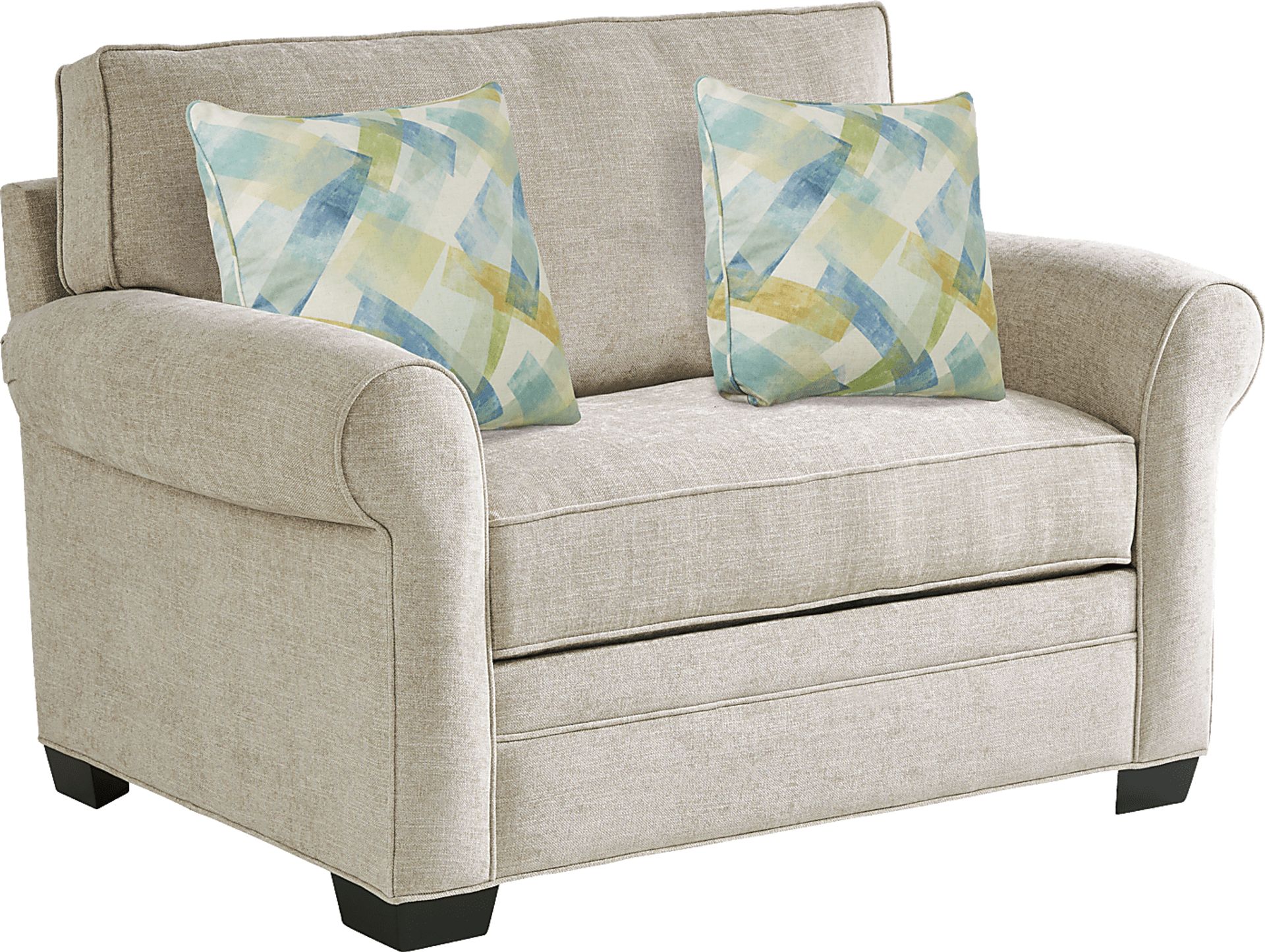 Cindy Crawford Bellingham Mushroom Brown Chenille Fabric Chair Rooms to Go