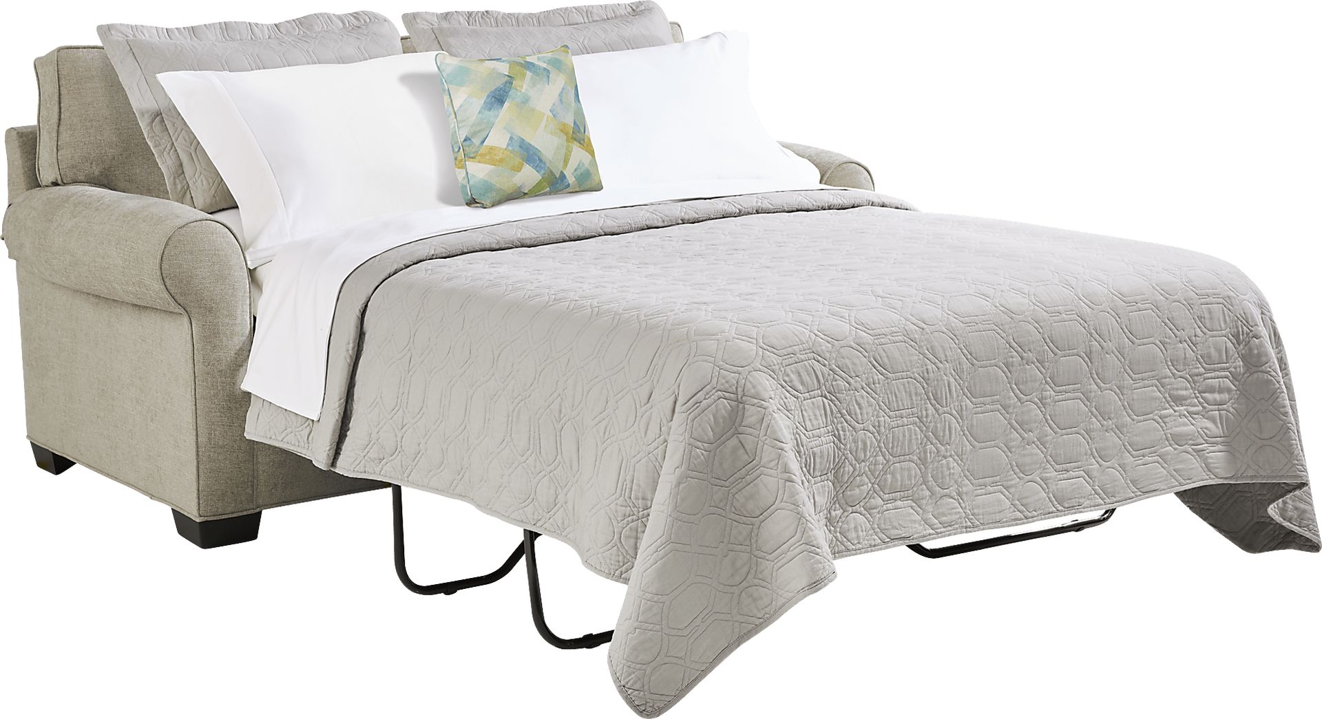 Cindy Crawford Bellingham Mushroom Brown Chenille Fabric Sleeper