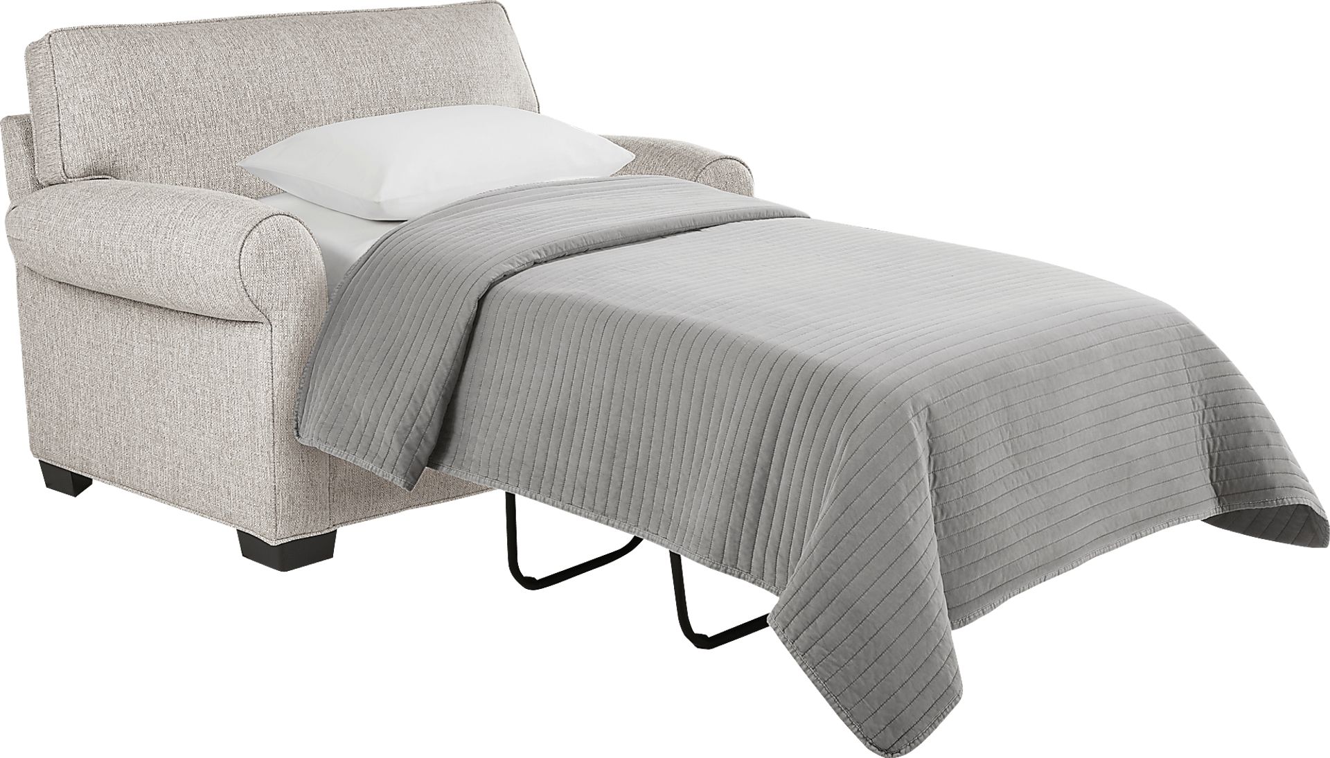 Bellingham Mushroom Textured Chenille Gel Foam Sleeper Chair - Image 3