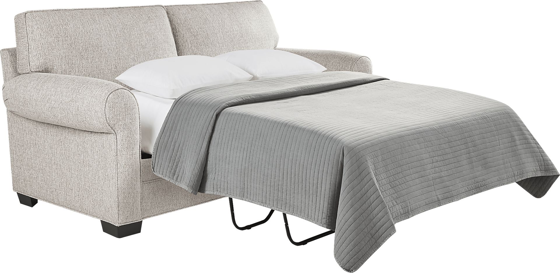 Bellingham Mushroom Textured Chenille Gel Foam Sleeper Loveseat - Image 2