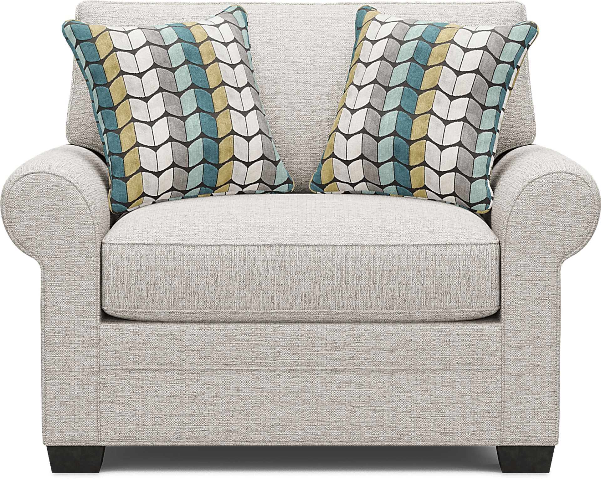 Bellingham Mushroom Textured Chenille Sleeper Chair - Image 4