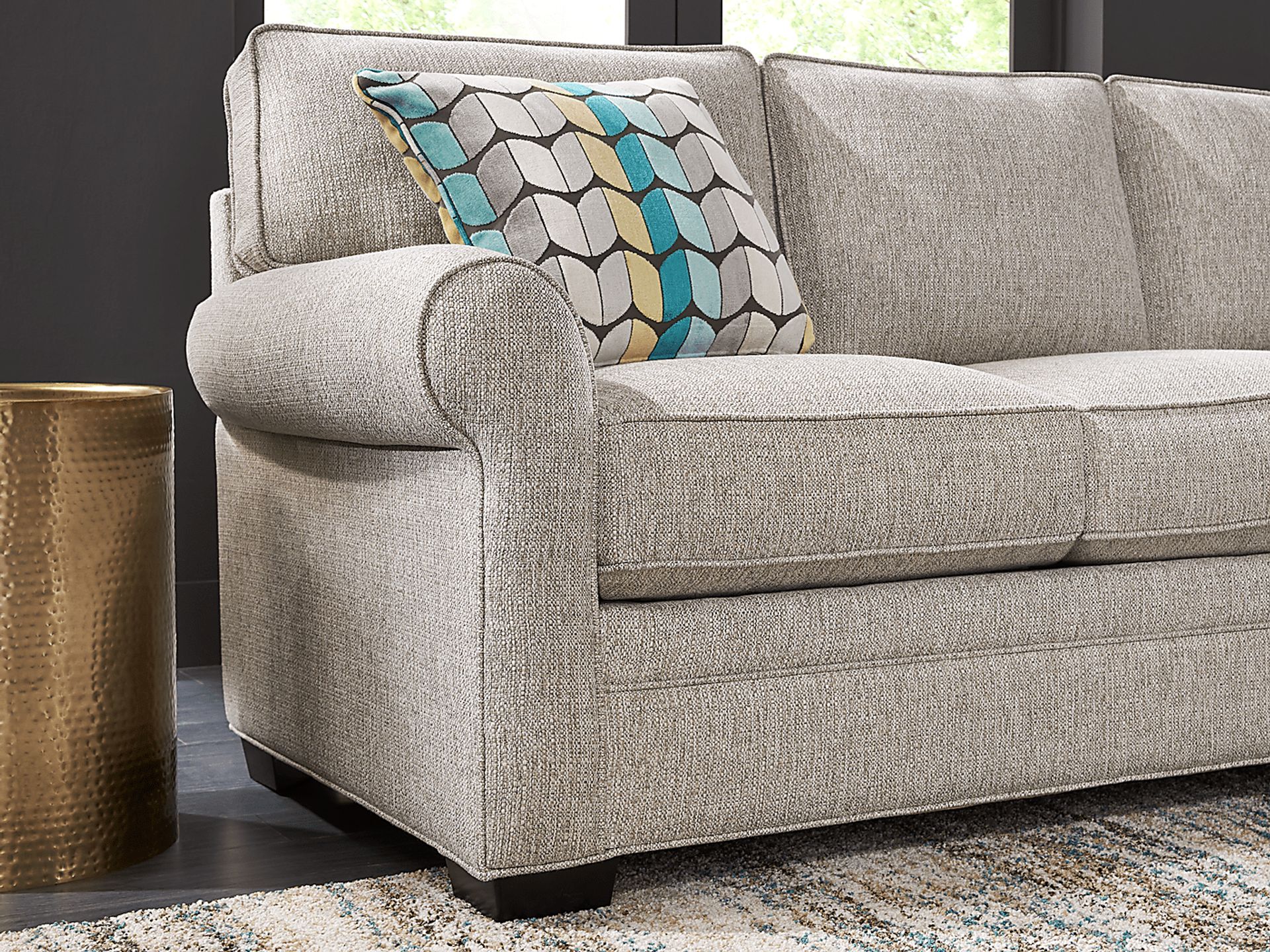 Bellingham Mushroom Chenille 5 Pc Living Room - Image 5