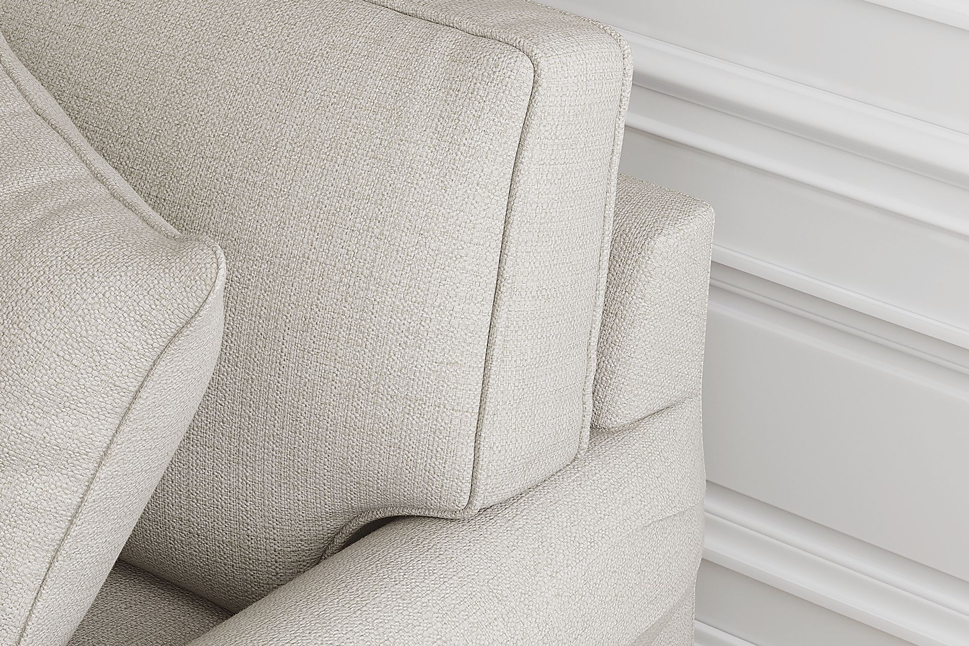 Bellingham Off-White Textured 7 Pc Living Room with Gel Foam Sleeper Sofa - Image 4