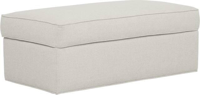 Cindy Crawford Home Bellingham Off-White Textured Ottoman - Thumbnail - Image 2