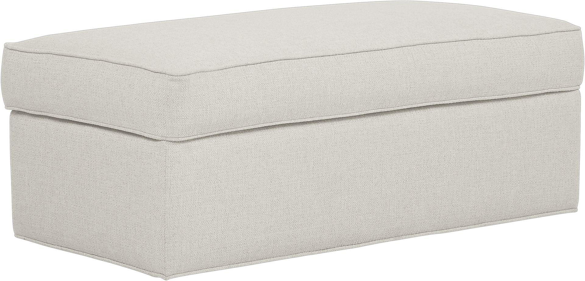 Cindy Crawford Home Bellingham Off-White Textured Ottoman - Image 2