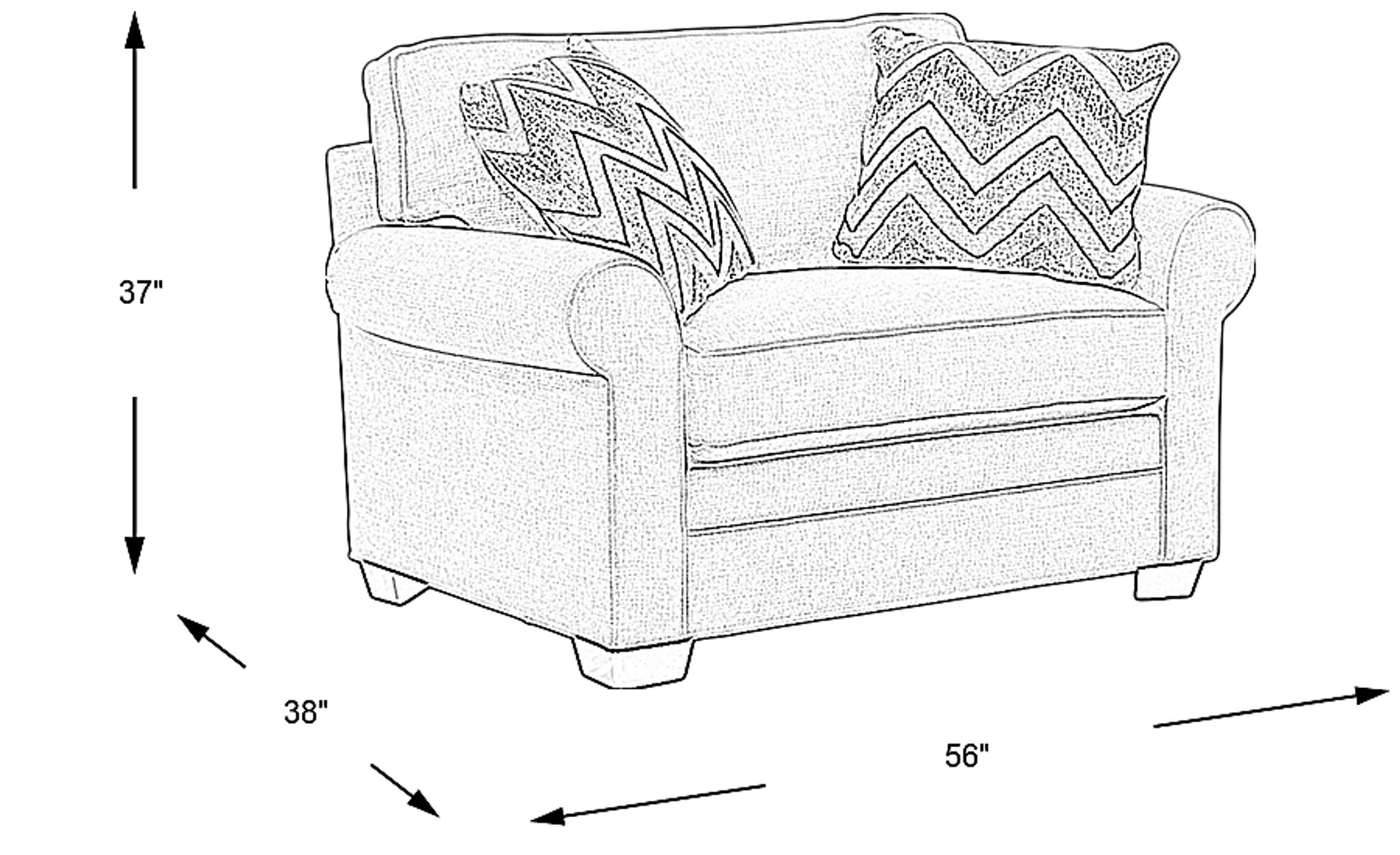 Dimension Image. Please refer to the Dimension Tab on this page for dimension details.