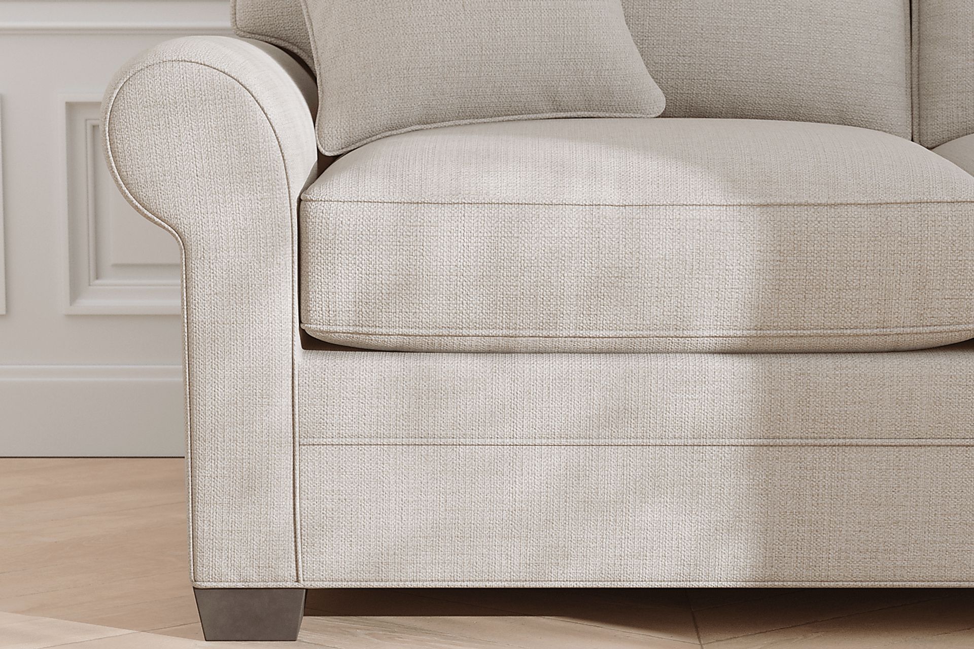 Bellingham Off-White Textured Sleeper Loveseat - Image 6