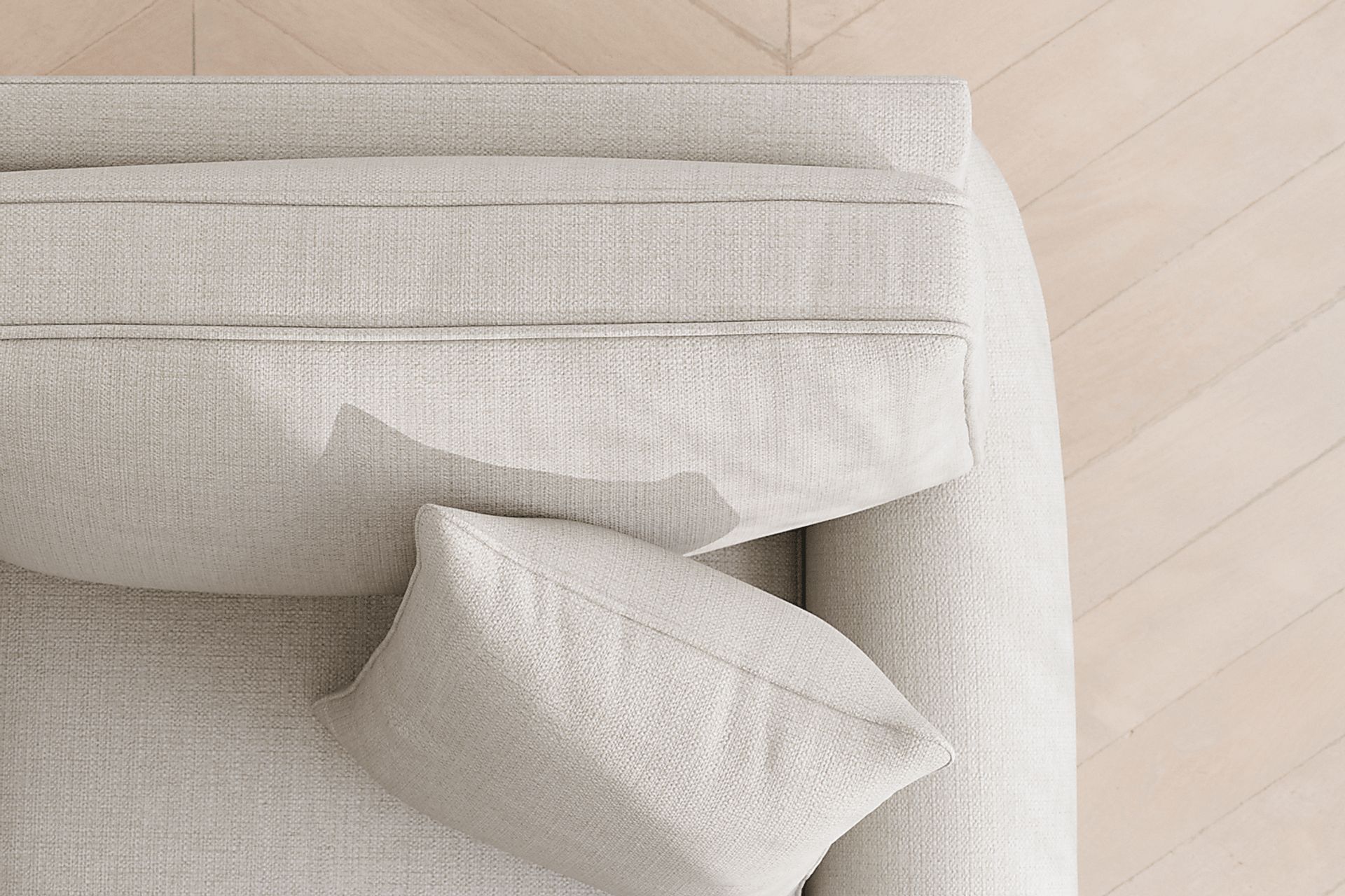 Bellingham Off-White Textured Sleeper Loveseat - Image 7