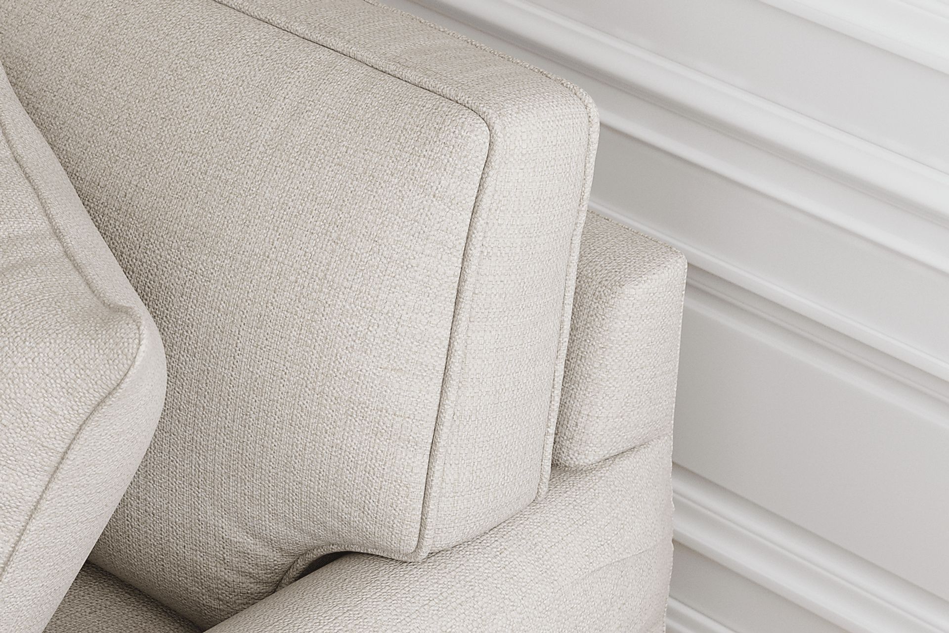 Bellingham Off-White Textured Sleeper Loveseat - Image 5