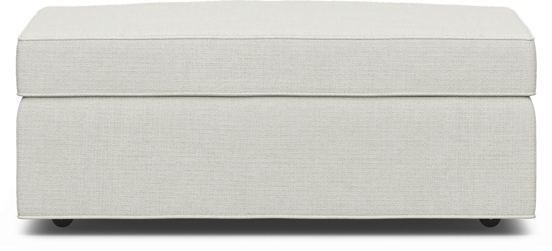 Bellingham Off-White Textured Storage Ottoman - Image 4