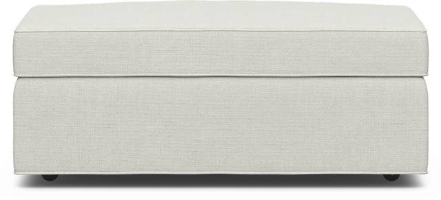 Bellingham Off-White Textured Storage Ottoman - Thumbnail - Image 1