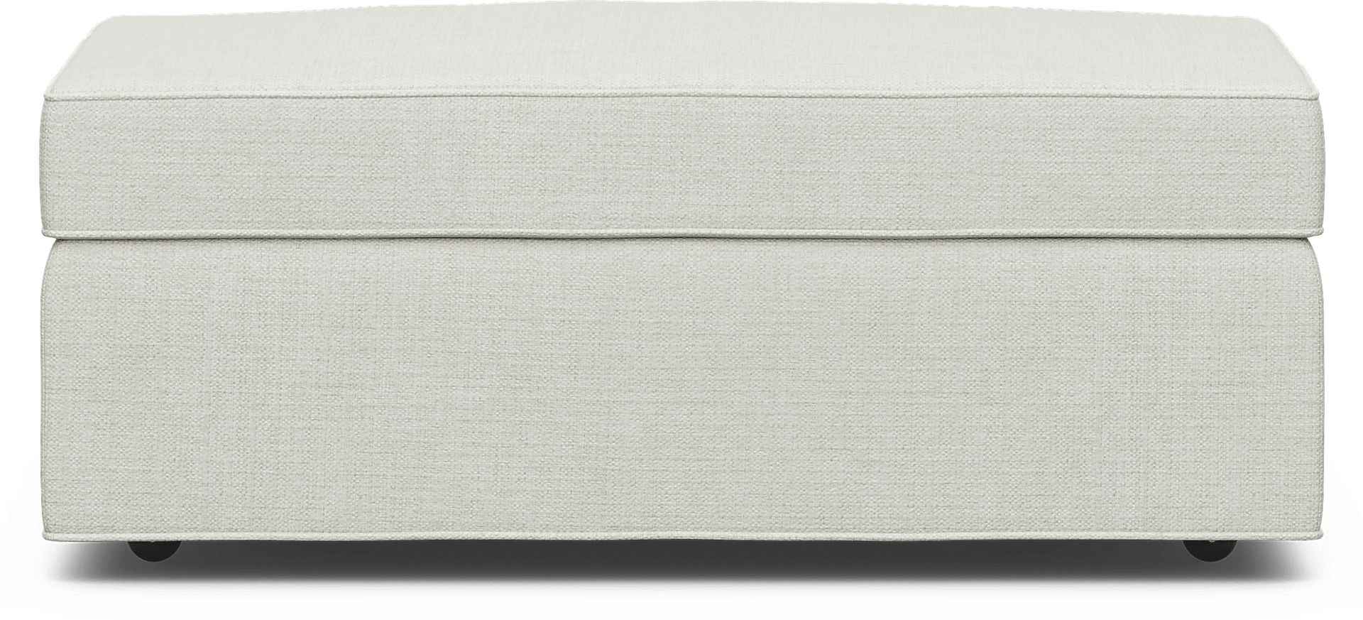 Bellingham Off-White Textured Storage Ottoman - Image 1