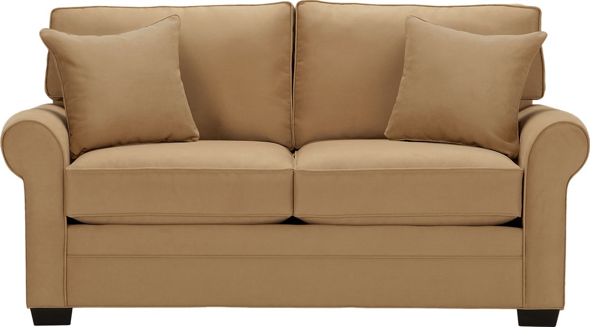 Cindy Crawford Bellingham Peat Beige Microfiber Sleeper Loveseat ...