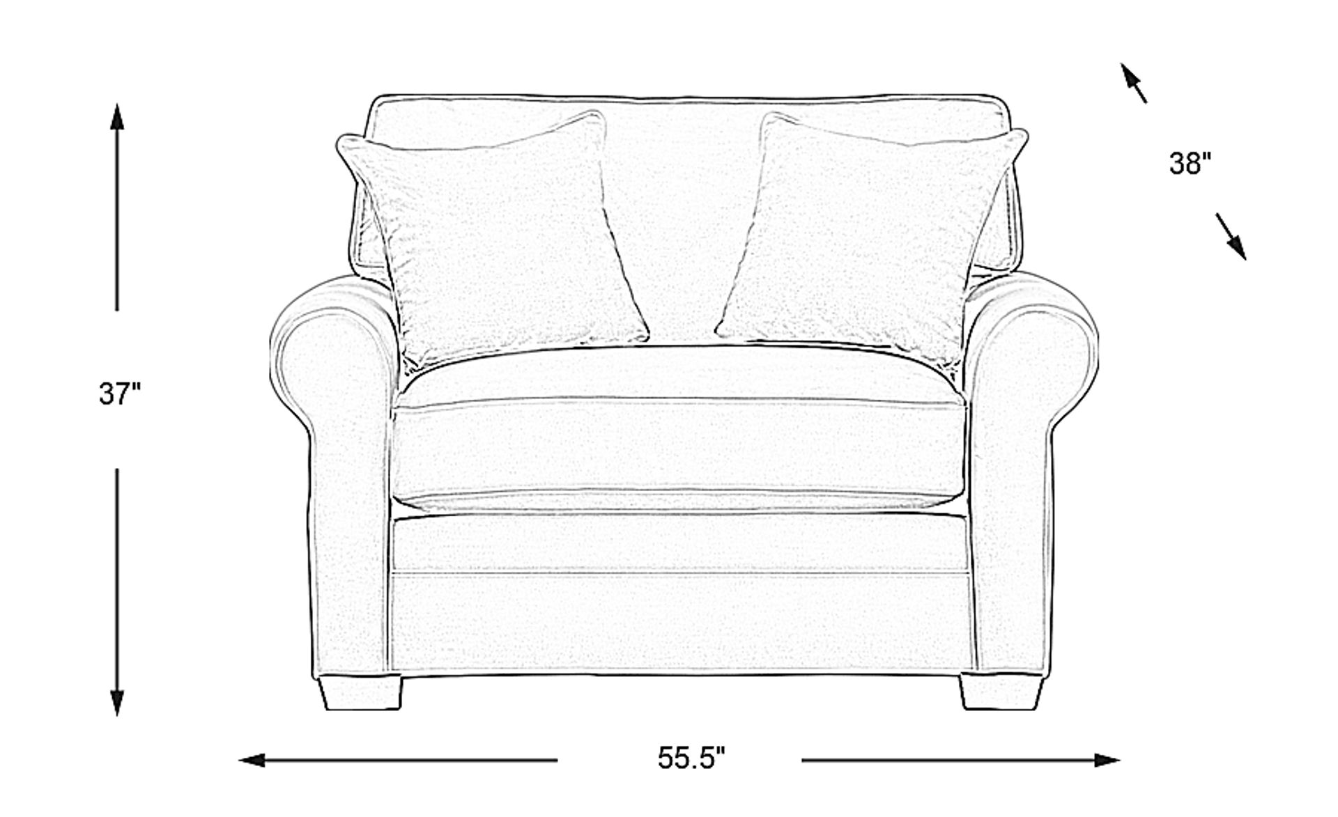 Dimension Image. Please refer to the Dimension Tab on this page for dimension details.