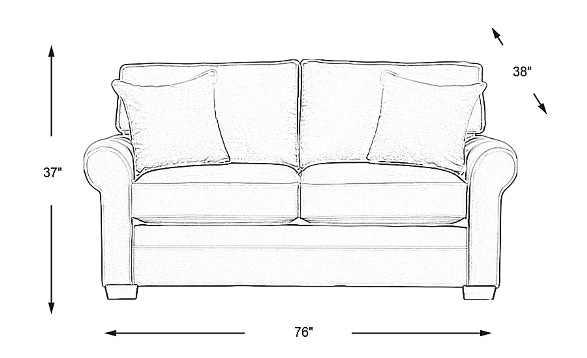 Dimension Image. Please refer to the Dimension Tab on this page for dimension details.