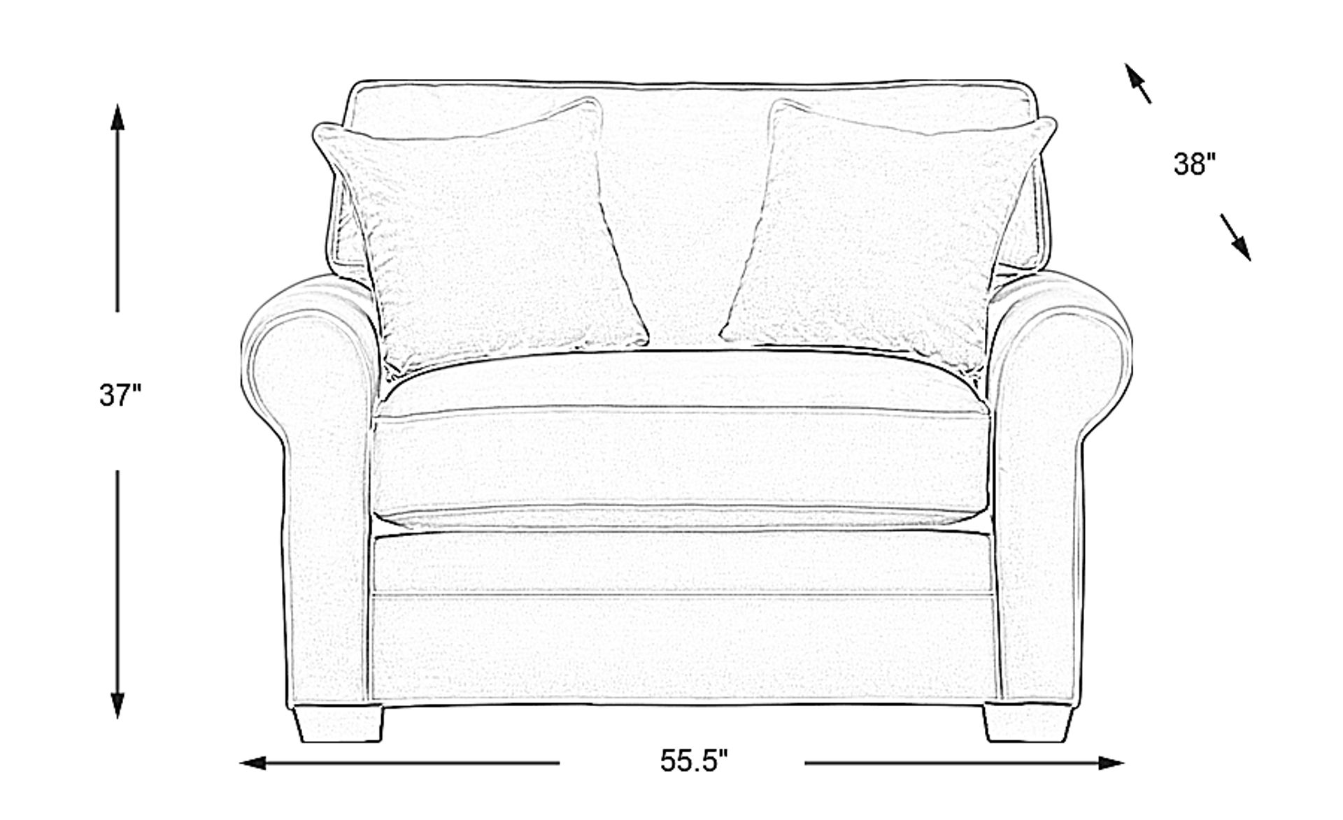 Dimension Image. Please refer to the Dimension Tab on this page for dimension details.