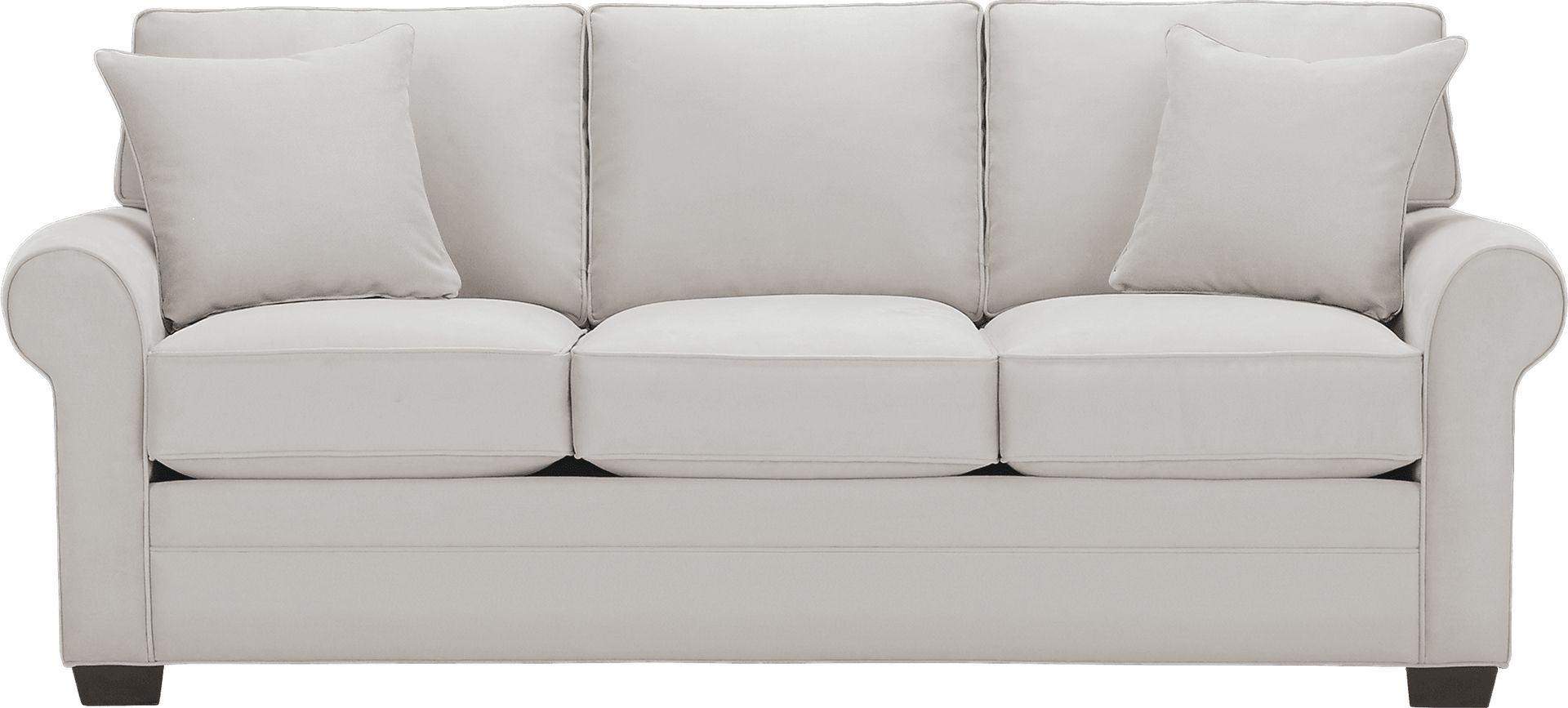 Cindy Crawford Home Bellingham Platinum Microfiber Sofa - Image 1