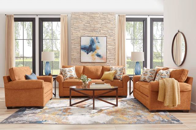 Bellingham Russet Textured 5 Pc Living Room - Thumbnail - Image 1