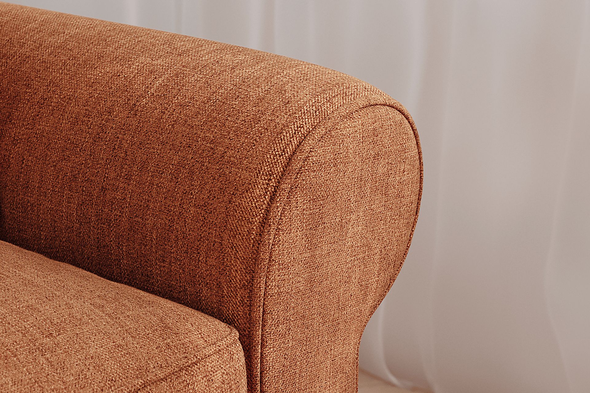 Bellingham Russet Textured Chenille Loveseat - Image 5