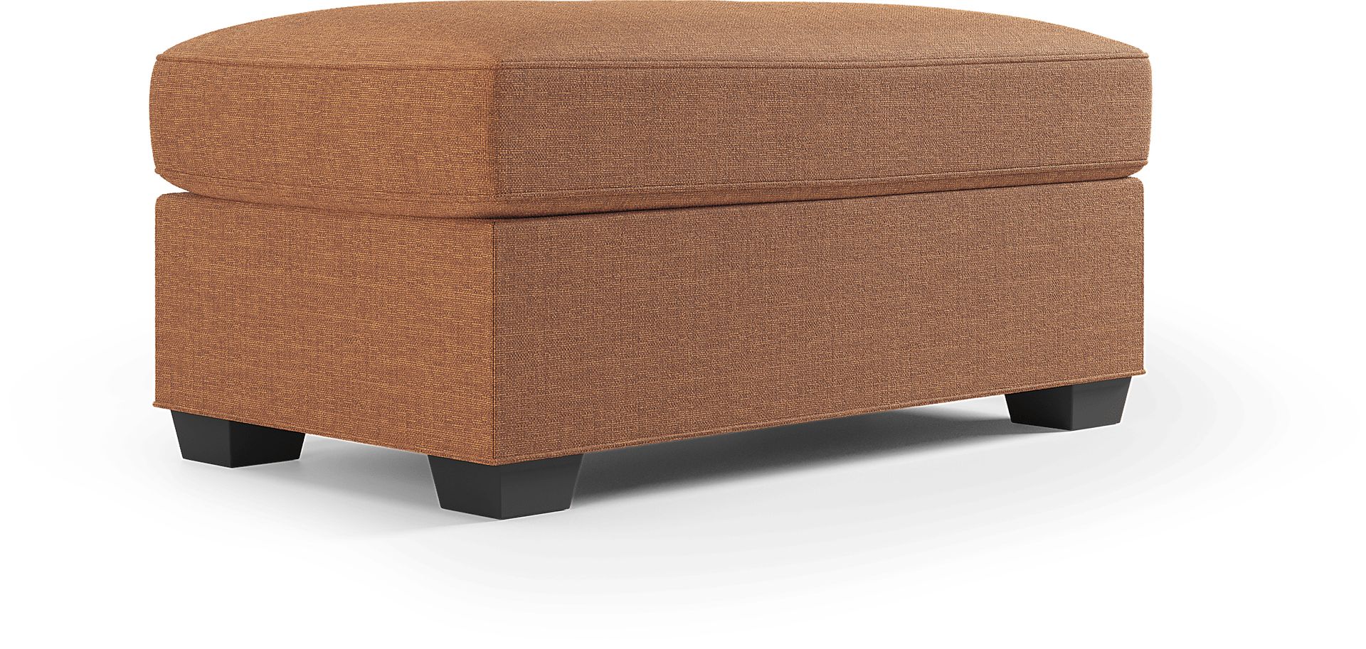Bellingham Russet Textured Chenille Ottoman - Image 1