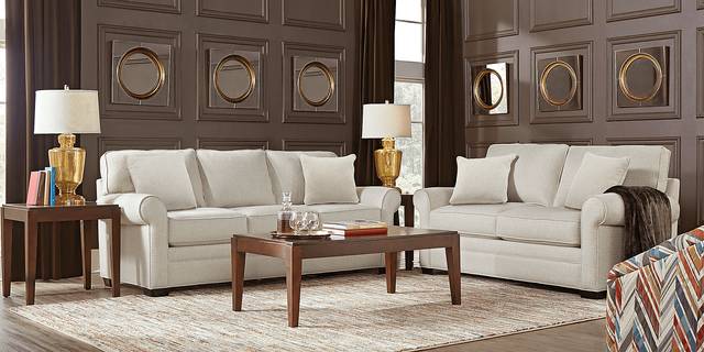 Cindy Crawford Home Bellingham Sand Textured 2 Pc Living Room - Thumbnail - Image 1