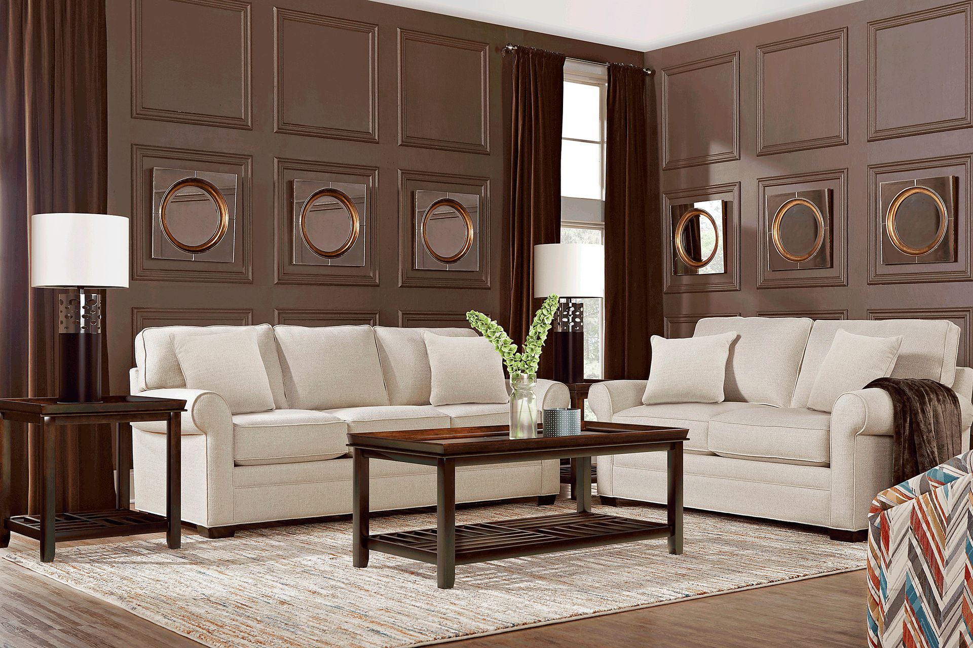 Cindy Crawford Home Bellingham Sand Textured 5 Pc Living Room - Image 1
