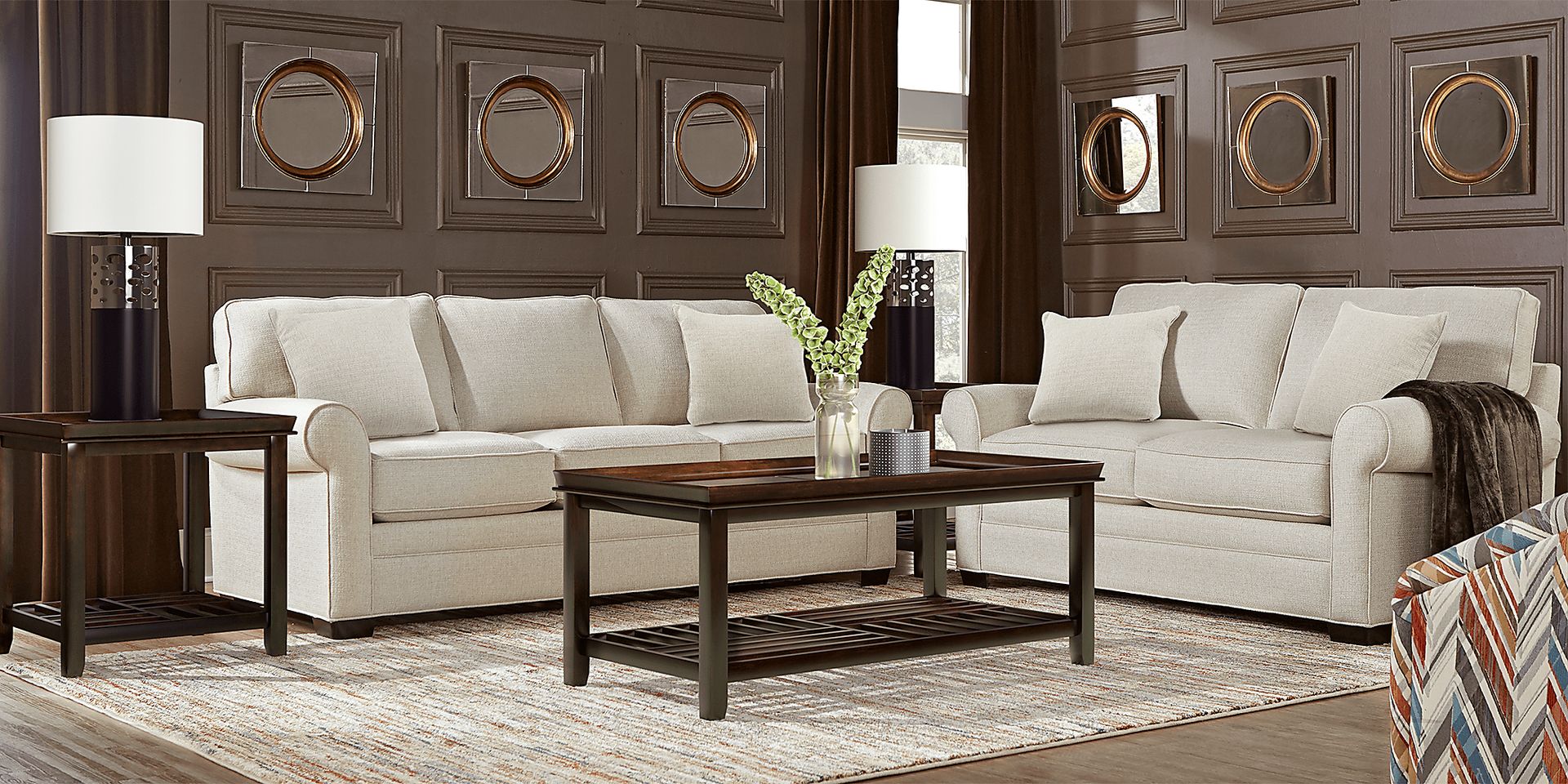 Cindy Crawford Home Bellingham Sand Textured 5 Pc Living Room - Image 1