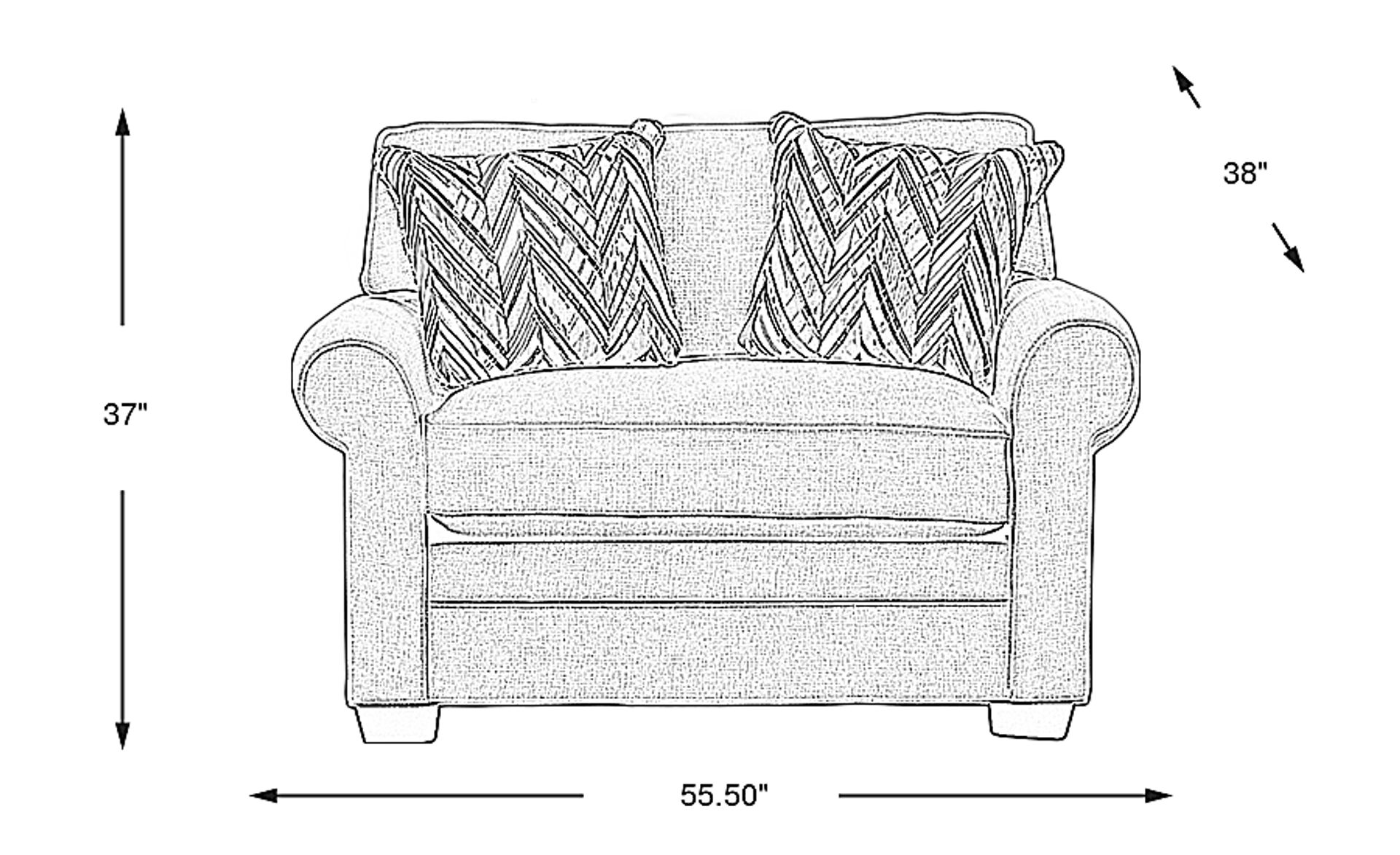 Dimension Image. Please refer to the Dimension Tab on this page for dimension details.