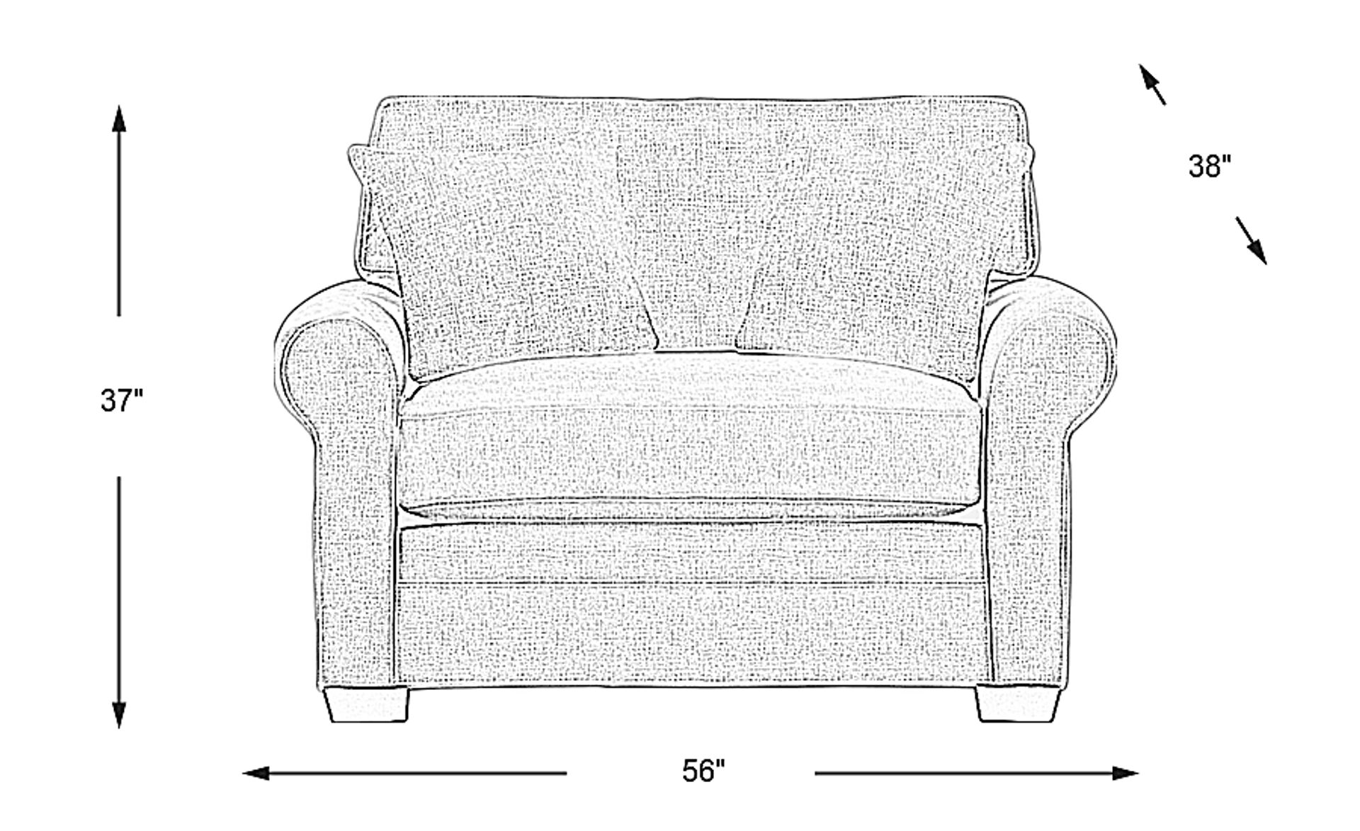 Dimension Image. Please refer to the Dimension Tab on this page for dimension details.