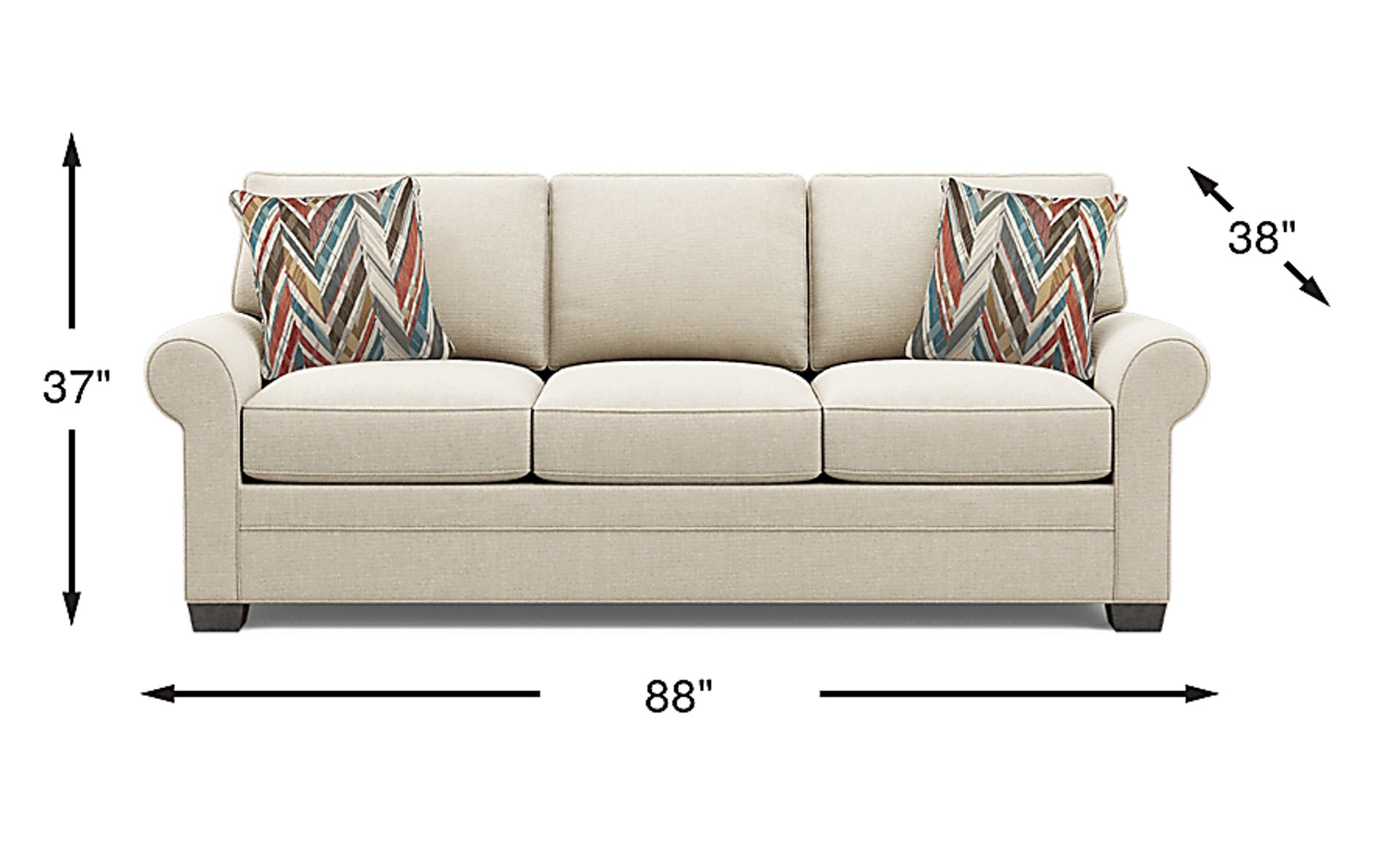 Cindy Crawford Bellingham Sand Beige Textured Sofa Rooms to Go