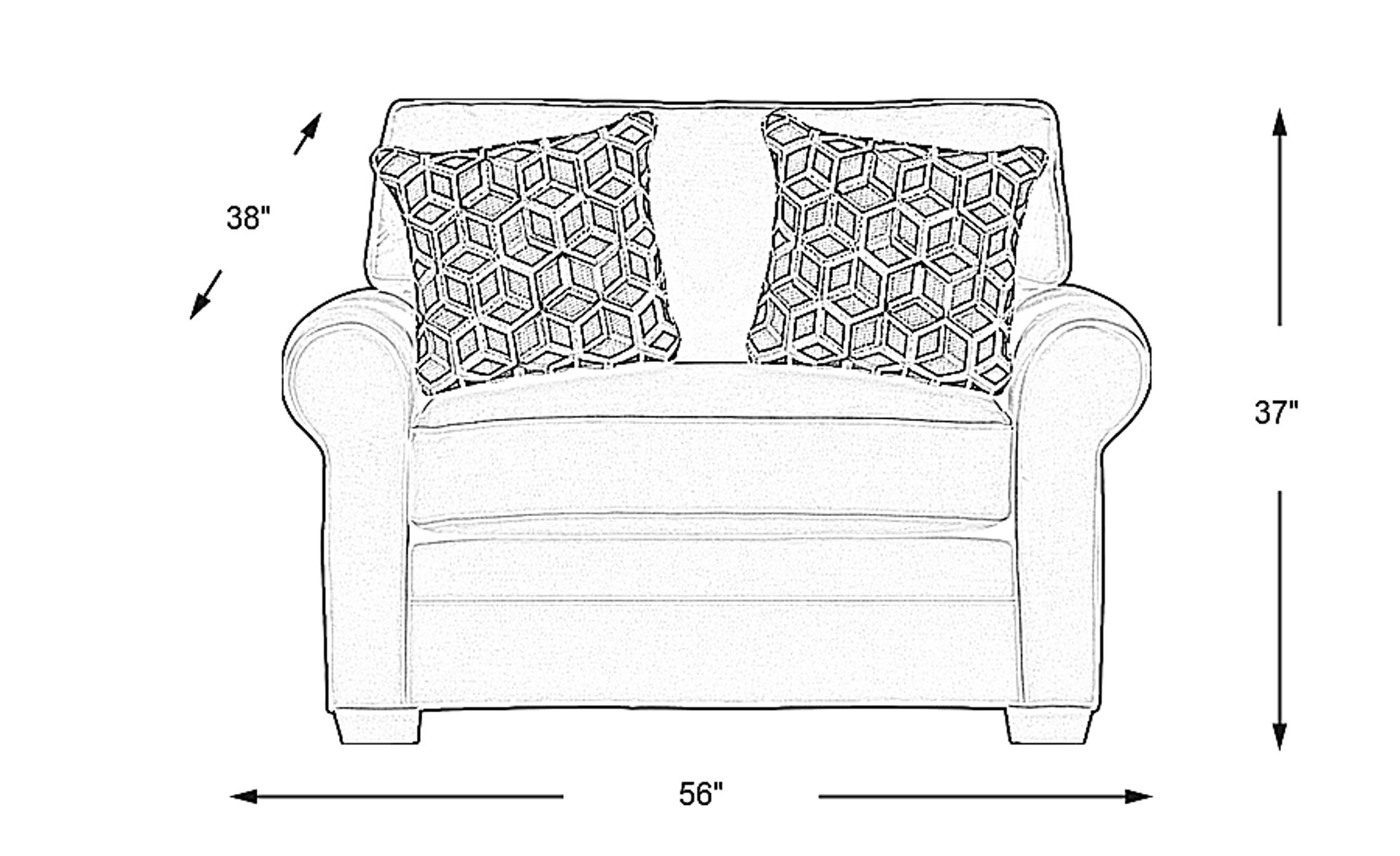 Dimension Image. Please refer to the Dimension Tab on this page for dimension details.