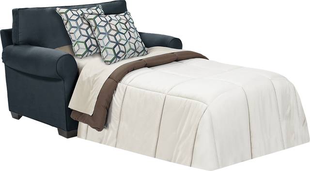 Bellingham Sapphire Microfiber Gel Foam Sleeper Chair - Thumbnail - Image 2