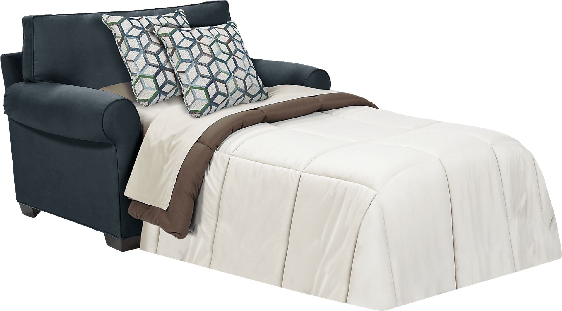 Bellingham Sapphire Microfiber Gel Foam Sleeper Chair - Image 2