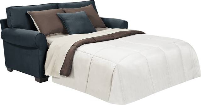 Bellingham Sapphire Microfiber Gel Foam Sleeper Loveseat - Thumbnail - Image 2