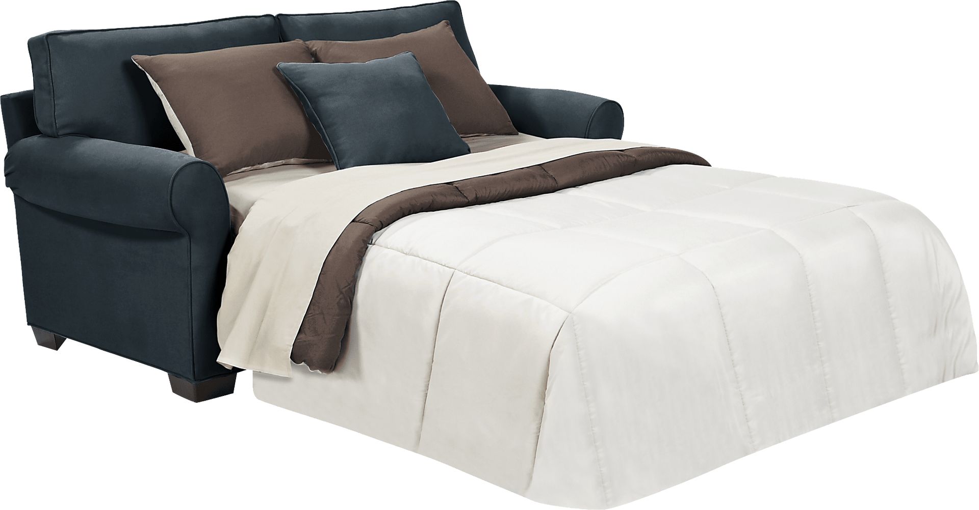 Bellingham Sapphire Microfiber Gel Foam Sleeper Loveseat - Image 2