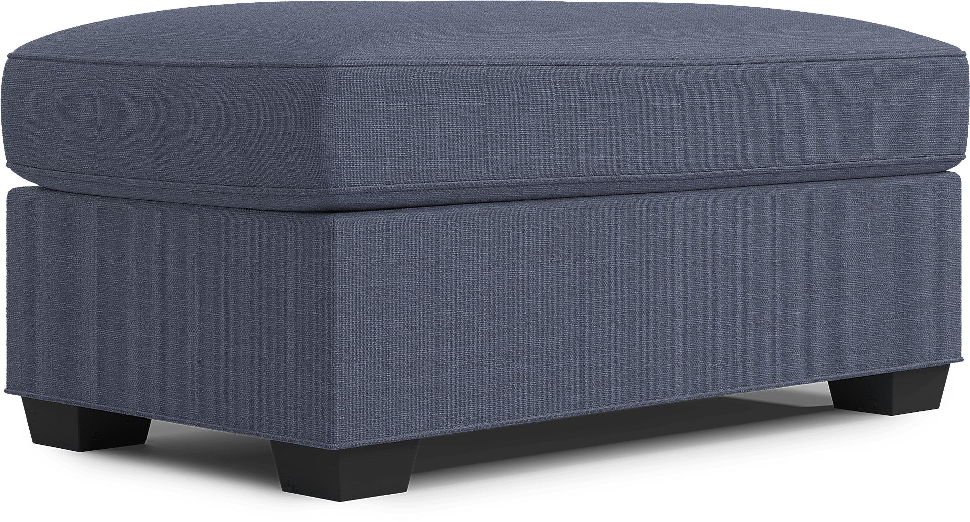Bellingham Sapphire Textured Chenille Ottoman - Image 2