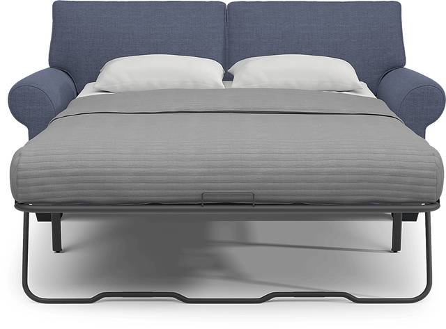 Bellingham Sapphire Textured Chenille Gel Foam Sleeper Loveseat - Thumbnail - Image 2