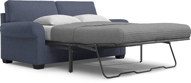 Bellingham Sapphire Textured Chenille Gel Foam Sleeper Loveseat - Thumbnail - Image 4