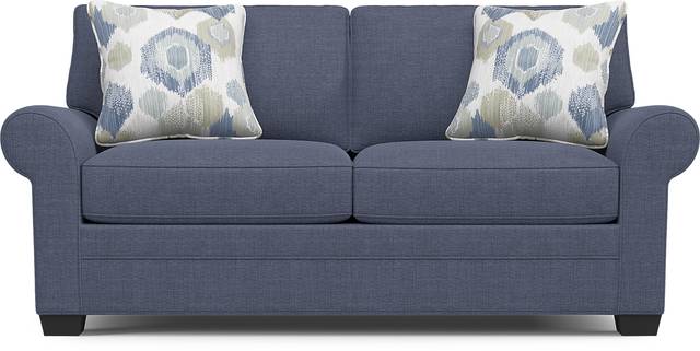 Bellingham Sapphire Textured Chenille Gel Foam Sleeper Loveseat - Thumbnail - Image 1