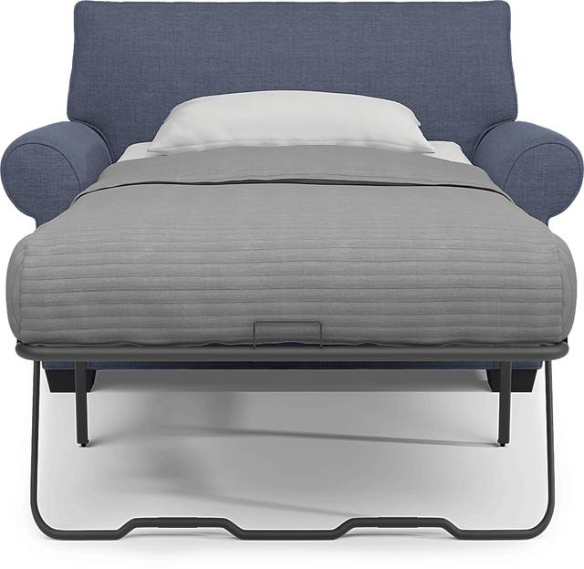 Bellingham Sapphire Textured Chenille Sleeper Chair - Thumbnail - Image 4