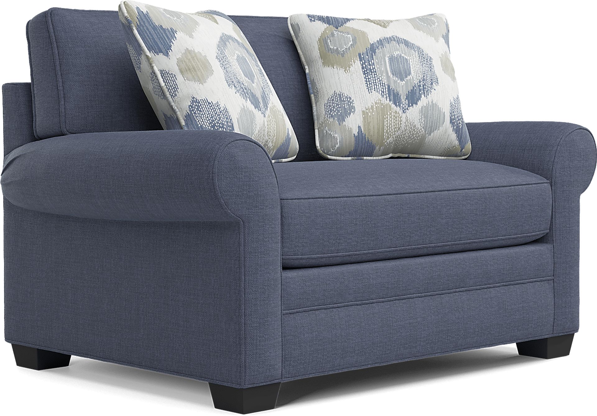Bellingham Sapphire Textured Chenille Sleeper Chair - Image 1