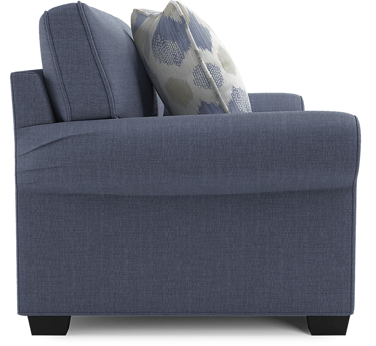 Cindy Crawford Bellingham Sapphire Blue Chenille Fabric Loveseat ...